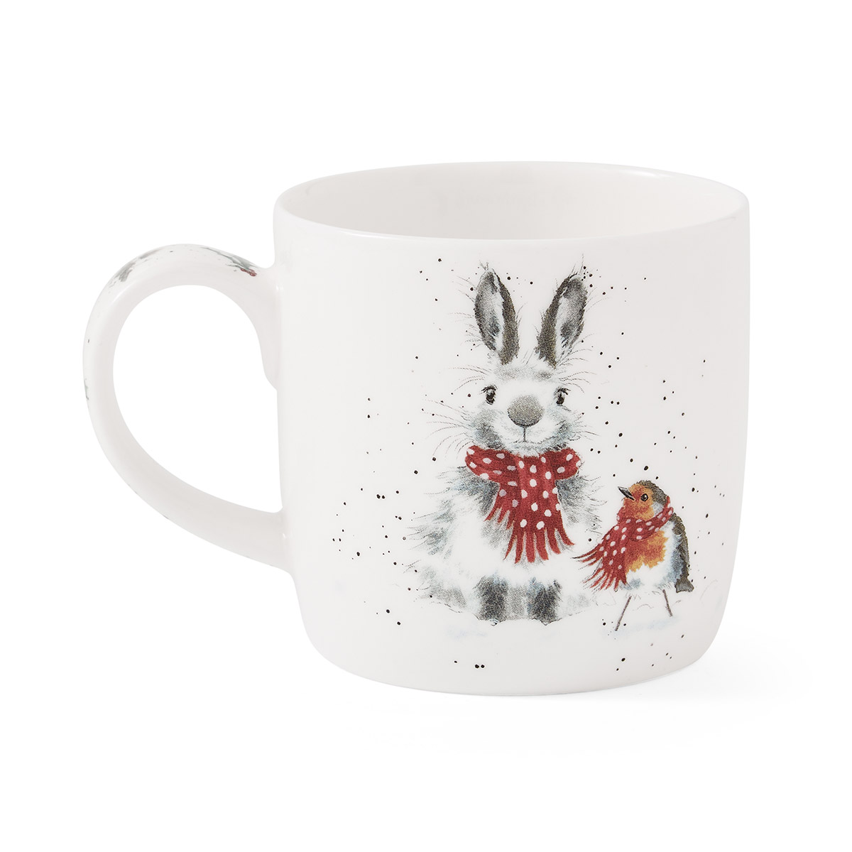 Wrendale Designs Snow Angels Mug (rabbit & robin) image number null